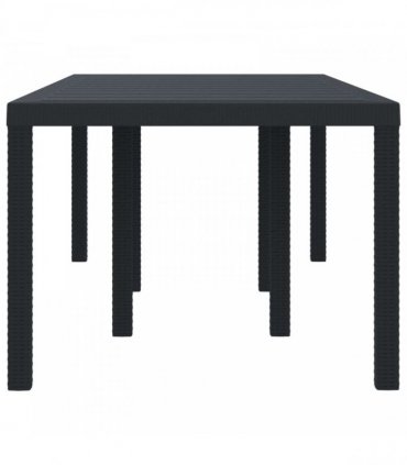 vidaXL Garden Table Anthracite 200 x 100 x 73 cm Poly Rattan