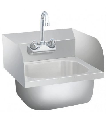 vidaXL Commercial Hand Wash Sink with Faucet Stainless Steel