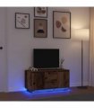 vidaXL TV Cabinet with LED Lights Old Wood 100x41x50 cm
