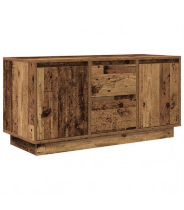 vidaXL TV Cabinet with LED Lights Old Wood 100x41x50 cm