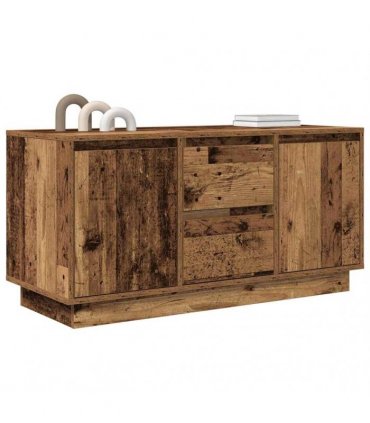 vidaXL TV Cabinet with LED Lights Old Wood 100x41x50 cm