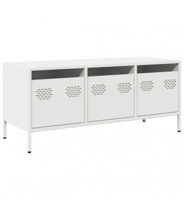 vidaXL TV Cabinet White 101.5x39x43.5 cm Cold-rolled Steel