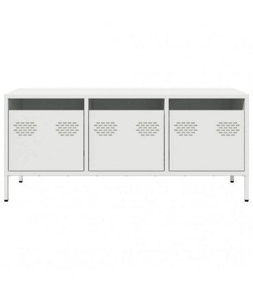 vidaXL TV Cabinet White 101.5x39x43.5 cm Cold-rolled Steel