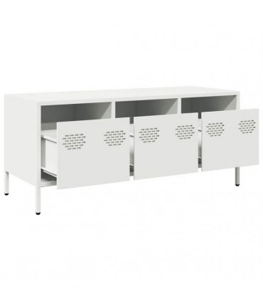 vidaXL TV Cabinet White 101.5x39x43.5 cm Cold-rolled Steel