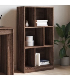 vidaXL Bookcase Brown Oak 57x28.5x107.5 cm Engineered Wood