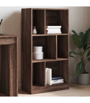vidaXL Bookcase Brown Oak 57x28.5x107.5 cm Engineered Wood