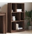 vidaXL Bookcase Brown Oak 57x28.5x107.5 cm Engineered Wood