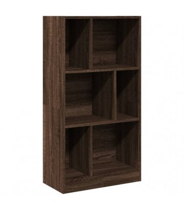 vidaXL Bookcase Brown Oak 57x28.5x107.5 cm Engineered Wood