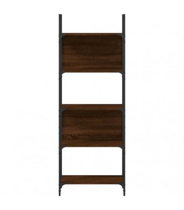 vidaXL Bookshelf 5-Tier Brown Oak 60.5x24x166.5 cm Engineered Wood