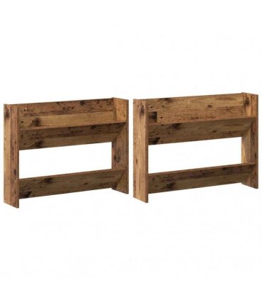vidaXL Shoe Cabinet 2 pcs Old wood 80 x 18 x 60 cm Engineered Wood