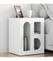 vidaXL Bedside Table ELST 2 pcs High Gloss White 40 x 35 x 50 cm