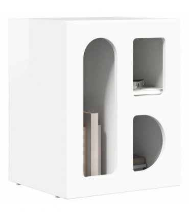 vidaXL Bedside Table ELST 2 pcs High Gloss White 40 x 35 x 50 cm