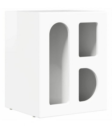 vidaXL Bedside Table ELST 2 pcs High Gloss White 40 x 35 x 50 cm