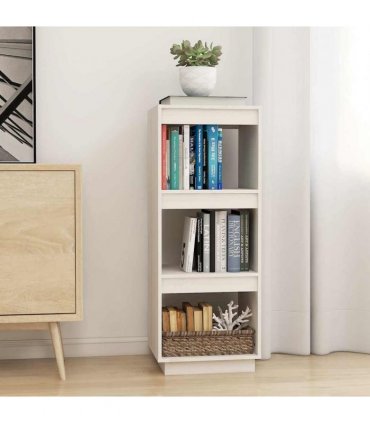 vidaXL Book Cabinet/Room Divider White 40x35x103 cm Solid Pinewood