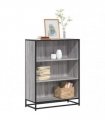 vidaXL Book Cabinet Grey Sonoma 80.5x35x107.5 cm Engineered Wood