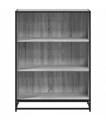 vidaXL Book Cabinet Grey Sonoma 80.5x35x107.5 cm Engineered Wood