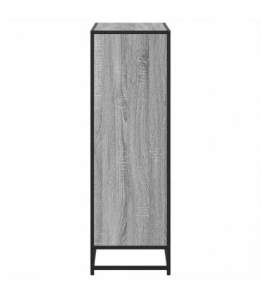 vidaXL Book Cabinet Grey Sonoma 80.5x35x107.5 cm Engineered Wood