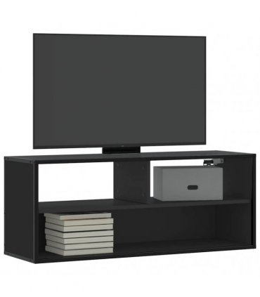 vidaXL TV Cabinet Black 100x31x39.5 cm Engineered Wood and Metal