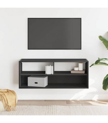 vidaXL TV Cabinet Black 100x31x39.5 cm Engineered Wood and Metal