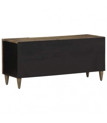vidaXL TV Cabinet Light Grey 105x33.5x46 cm Solid Wood Mango