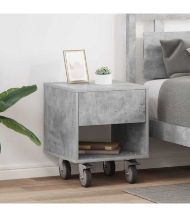 vidaXL Bedside Table 2 pcs Concrete Grey 40.5 x 40 x 48 cm