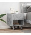 vidaXL Bedside Table 2 pcs Concrete Grey 40.5 x 40 x 48 cm