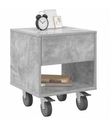 vidaXL Bedside Table 2 pcs Concrete Grey 40.5 x 40 x 48 cm