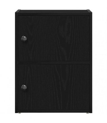 vidaXL Bookcase Black Oak 40x24x52 cm Engineered Wood