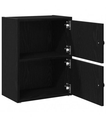 vidaXL Bookcase Black Oak 40x24x52 cm Engineered Wood