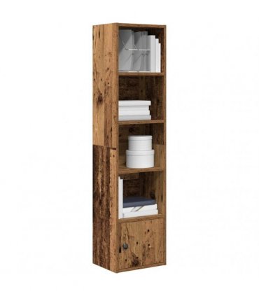 vidaXL Bookcase Old Wood 31x24x127 cm Engineered Wood