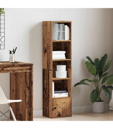 vidaXL Bookcase Old Wood 31x24x127 cm Engineered Wood