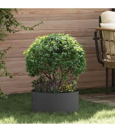 vidaXL Planter Ring 5 pcs Black 40 x 40 x 20 cm Cold-rolled Steel