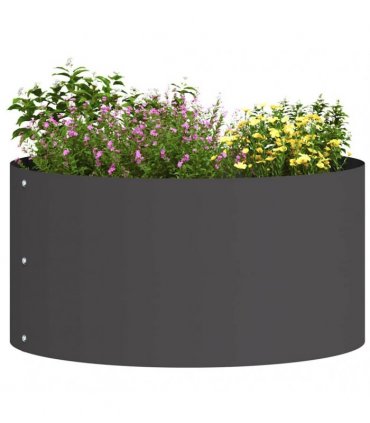 vidaXL Planter Ring 5 pcs Black 40 x 40 x 20 cm Cold-rolled Steel
