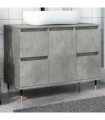 vidaXL Bathroom Cabinet Concrete Grey 80x33x60 cm Engineered Wood