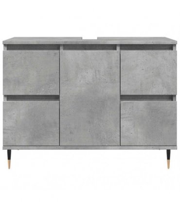 vidaXL Bathroom Cabinet Concrete Grey 80x33x60 cm Engineered Wood