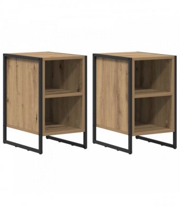 vidaXL Bedside Table 2 pcs Artisian Oak 39.5 x 30 x 50 cm