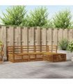 vidaXL Outdoor Sofa Set Natural 245.5 x 162.5 x 73 cm