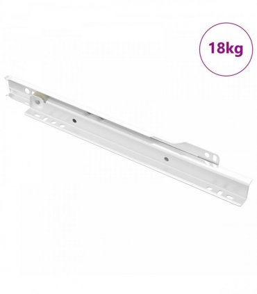 vidaXL Drawer Slide 87 pcs White Steel