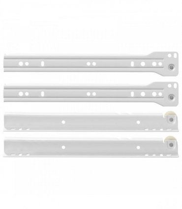 vidaXL Drawer Slide 87 pcs White Steel