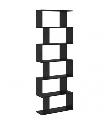 vidaXL Book Cabinet Black Oak 70 x 24 x 193.5 cm Engineered Wood