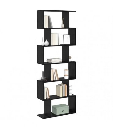 vidaXL Book Cabinet Black Oak 70 x 24 x 193.5 cm Engineered Wood