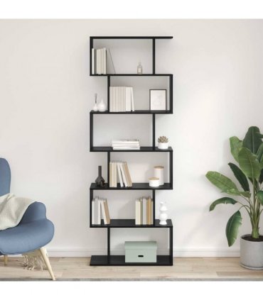 vidaXL Book Cabinet Black Oak 70 x 24 x 193.5 cm Engineered Wood