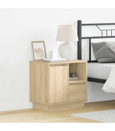 vidaXL Bedside Cabinet Sonoma Oak 50 x 34.5 x 50 cm Engineered wood