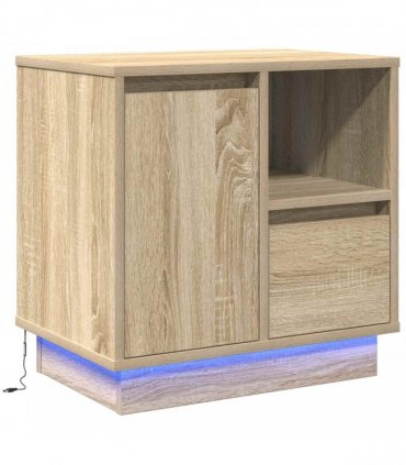 vidaXL Bedside Cabinet Sonoma Oak 50 x 34.5 x 50 cm Engineered wood