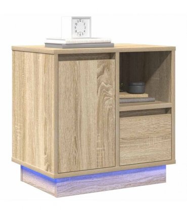 vidaXL Bedside Cabinet Sonoma Oak 50 x 34.5 x 50 cm Engineered wood