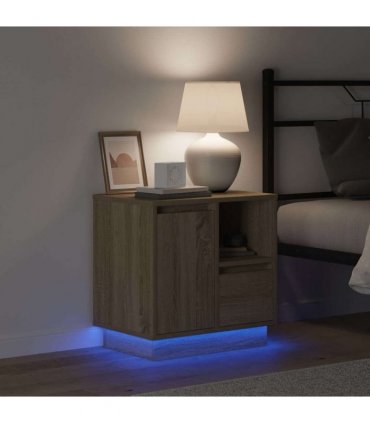 vidaXL Bedside Cabinet Sonoma Oak 50 x 34.5 x 50 cm Engineered wood