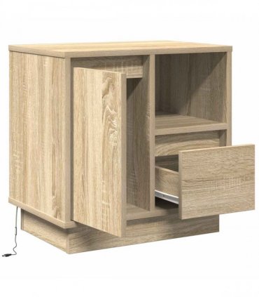 vidaXL Bedside Cabinet Sonoma Oak 50 x 34.5 x 50 cm Engineered wood