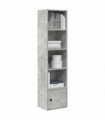 vidaXL Bookcase Concrete Grey 31x24x127 cm Engineered Wood