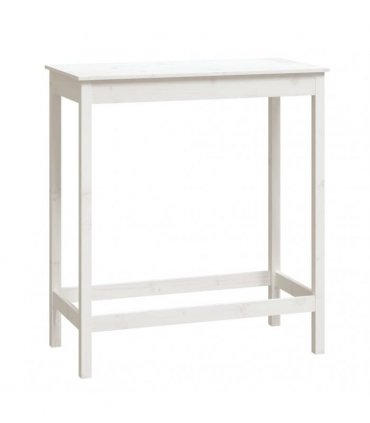 vidaXL Bar Table White 100x50x110 cm Solid Wood Pine