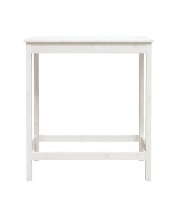vidaXL Bar Table White 100x50x110 cm Solid Wood Pine